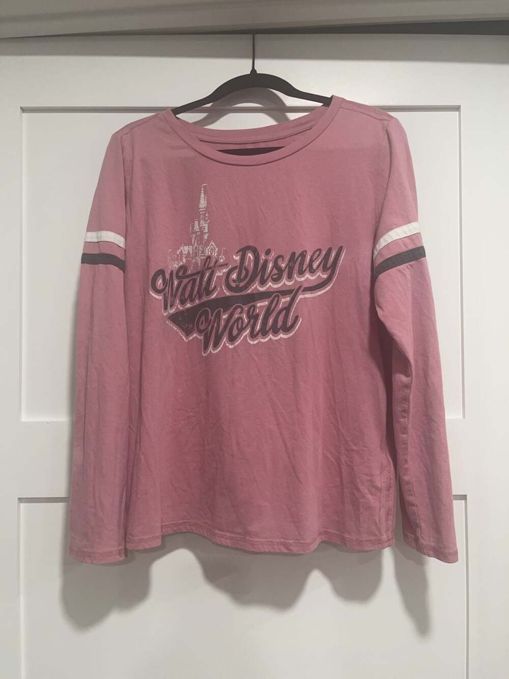 Disney Parks Walt Disney World Long Sleeve Graphic T-Shirt Pink Size XL